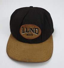 Vintage 90s Lund Boats Hat Rare USA Nautical Boating Suede Brim Outdoors for sale  Wyandotte