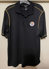 Antigua Pittsburgh Steelers Hombre Grande Negro Polo Golf Camisa Poliéster, usado segunda mano  Embacar hacia Argentina