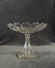 18th 19th Century Geogian Anglo Irish Hand Blown Petal Cut Crystal Pedastal Bowl for sale  Shipping to South Africa