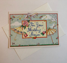 Paraguas vintage de Mary Engelbreit para tu ducha de boda 1997 tarjeta de felicitación segunda mano  Embacar hacia Argentina