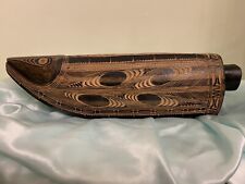 Heavy Carved Tribal Ethnic Fish (Canoe??)  16.3" Long With 8.5inch "Rod".  LWS. for sale  Shipping to South Africa