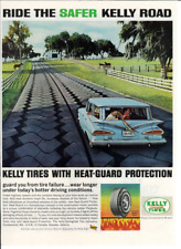1963 KELLY SPRINGFIELD PNEUS Carro de Automóvel Estação de Cavalo Vagão Impressão Vintage Anúncio comprar usado  Enviando para Brazil