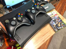 Console de armazenamento Xbox 360 preto 120gb com 2 (3) controle sem fio leitura testada comprar usado  Enviando para Brazil
