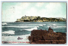Cartão postal de San Juan Porto Rico El Morro e entrada para o porto de San Juan 1909 comprar usado  Enviando para Brazil