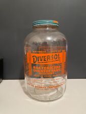 Frasco de bola galão bactericida Diversey Corp. Diversol com tampa publicidade vintage comprar usado  Enviando para Brazil