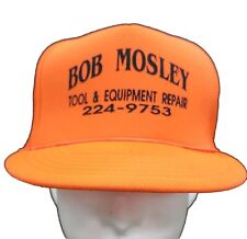 Equipo de herramientas Bob Mosley reparación sombrero gorra camionero malla de espuma bote a presión naranja segunda mano  Embacar hacia Argentina