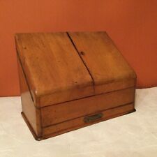 Usado, Antiguo escritorio de escritura de viaje de madera inglesa de 1800 y caja de documentos vintage segunda mano  Embacar hacia Argentina