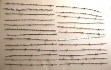 25 DIFFERENT PATENTED ANTIQUE 18" BARBED BARB WIRE SAMPLES ID'd & TAGGED  LOT A for sale  Shipping to South Africa