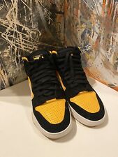 Lakai Skateboard Shoes Telford Black/Yellow Suede MS422-0208-B00 US 10.5, used for sale  Shipping to South Africa