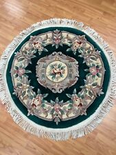 Alfombra Oriental Tapiz China Aubusson Redonda 3'1" x 3'1" - Hecha a Mano - 100% Lana segunda mano  Embacar hacia Argentina