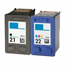 Paquete de 2 impresoras de cartuchos de tinta para HP 21 22 color negro Deskjet F4100 F4180 segunda mano  Embacar hacia Argentina