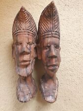Two carved african for sale  LONDON