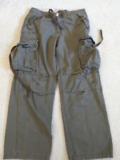 Pantalones Aeropostale para hombre 34x32 verdes holgados pierna ancha militar carga pesada algodón  segunda mano  Embacar hacia Mexico