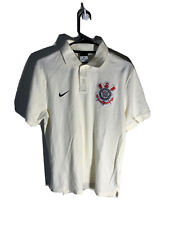 Polo Nike Corinthians branco médio 2 botões 100% algodão enviado rápido! comprar usado  Enviando para Brazil
