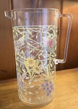 Dansk Clear Acrylic Floral Spring Flowers Pitcher for sale  Shipping to South Africa