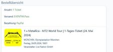 Metallica m72 tour gebraucht kaufen  Coswig