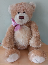 Harrods Teddy Bear Pink Ribbon Bow 13” Collectable for sale  Shipping to South Africa