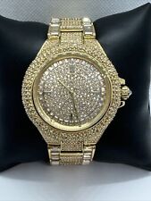 Relógio analógico feminino Michael Kors Camille MK5720 ouro incrustado cristal JNA739, usado comprar usado  Enviando para Brazil