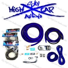 Kit de amplificador completo Sky High Car Audio azul 1/0 AWG a doble calibre 4 Split Ga  segunda mano  Embacar hacia Argentina