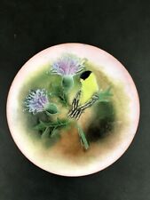 Used, Norman Brumm Enamel on Copper Plate Thistle + Bird 7" Signed Beautiful for sale  Shipping to South Africa