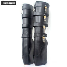 2021 Women's 18cm heelless platform shoes with lockable high slave boots for sale  Shipping to South Africa