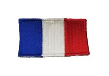Bandera de Francia Francesa Tricolor Rojo Azul Blanco Bordado Apliques Parche Insignia segunda mano  Embacar hacia Argentina