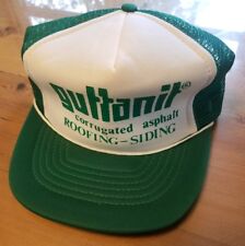 Vtg Gutta Guttanit Hat Cap Truckers Corrugated Asphalt Roofing Siding , used for sale  Shipping to South Africa