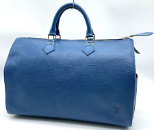 Autêntica bolsa de mão Louis Vuitton Epi azul Speedy 35 M42995 NS030214 comprar usado  Enviando para Brazil