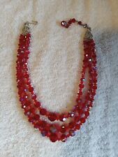 necklaces beaded 3 red for sale  Kingsley