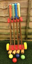 Vintage colourful croquet for sale  BUCKINGHAM