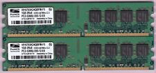 Kit de memória RAM DIMM desktop 2GB 2x1GB PC2-5300 ProMOS V916765K24QBFW-F5 DDR2-667, usado comprar usado  Enviando para Brazil
