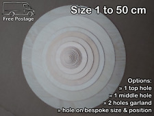 Disco em forma de madeira compensada círculo madeira etiqueta decoração em branco - lixado pronto para uso comprar usado  Enviando para Brazil