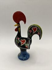 Gallo de Barcelos tradicional portugués negro de aluminio buena suerte Galo de Barcelos segunda mano  Embacar hacia Argentina