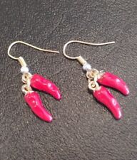 Chili Pepper Earrings + Free Bonus Pepper Seeds 🌶️, used for sale  Shipping to South Africa