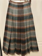 Wool checked skirt for sale  NEW MALDEN