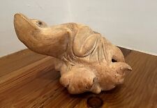 Carved wooden frog for sale  MATLOCK