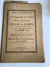 Plan paris topographie d'occasion  Libourne