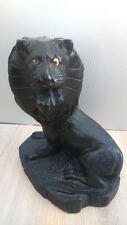 Lion sculpture bois d'occasion  Fayence