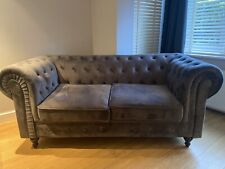 Chesterfield velvet seater for sale  WELWYN