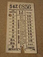 Vintage tram ticket for sale  ANDOVER