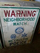 Kansas Warning Neighborhood Watch We Call The Police Road Street Sign 24”x18” comprar usado  Enviando para Brazil
