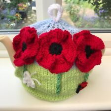 Hand knitted poppy for sale  Shipping to Ireland