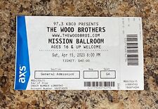 Wood brothers ticket for sale  Glenwood Springs