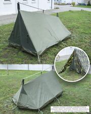 Used, Belgian Army 2 Man Combat Pup Tent M56 Jigsaw Camo w/ Rainfly Poles Stakes OD for sale  Shipping to South Africa
