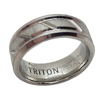 ANILLO DE BODA TRITON PARA HOMBRE 7,0MM BLANCO DE CARBURO DE TUNGSTENO TALLA 9 segunda mano  Embacar hacia Argentina