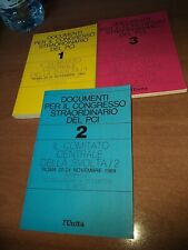 LIBRO DOCUMENTI PER IL CONGRESSO STRAORDINARIO DEL PCI 1 2 3 - 1989 L'Unità  usato  Brescia