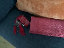 Red sparkly clutch for sale  BRADFORD