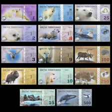 Używany, 14pcs/set Arctic Territorise Plastic Banknotes Polar Bear Arctic Animals Notes na sprzedaż  Wysyłka do Poland