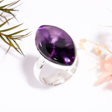 Trapiche Amethyst Stone Handmade Jewelry.925 Silver Plated Ring Adjust. GSR-8049 for sale  Shipping to South Africa