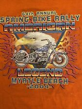 BICICLETA DE PRIMAVERA MYRTLE BEACH RALLY 2004 64a ANUAL leyenda americana hombre grande, usado segunda mano  Embacar hacia Argentina